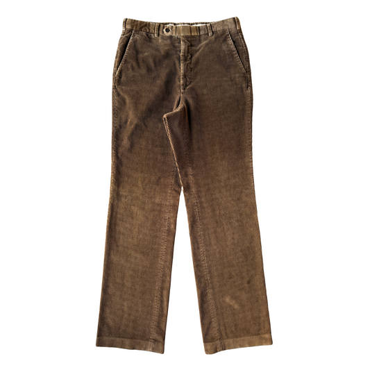 1990s Faded Brown Corduroy Dress Pants (32)