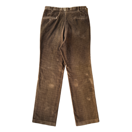 1990s Faded Brown Corduroy Dress Pants (32)