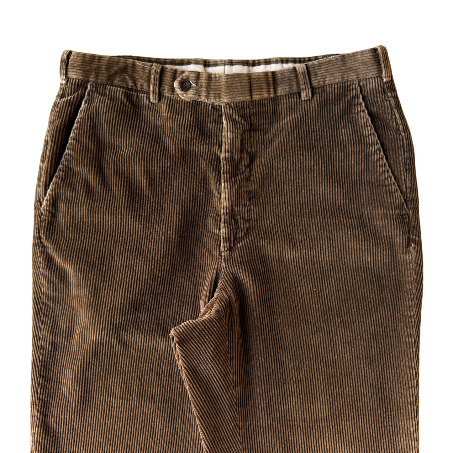 1990s Faded Brown Corduroy Dress Pants (32)