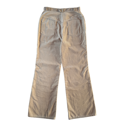 1970s Tan Corduroy Flared Snap Pants (29)