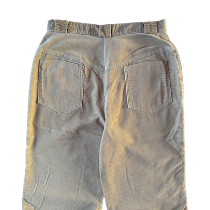 1970s Tan Corduroy Flared Snap Pants (29)