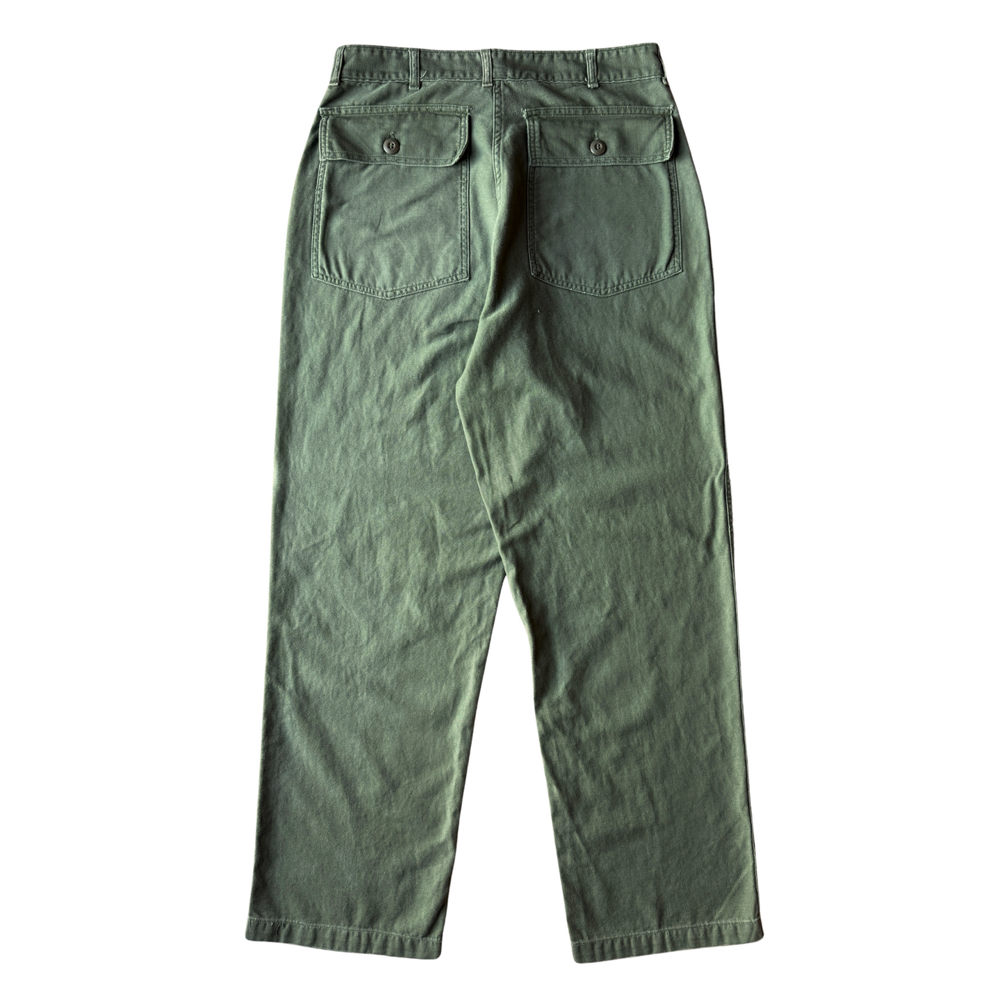 1960s U.S. Army OG 107 Sateen Utility Pants (32)