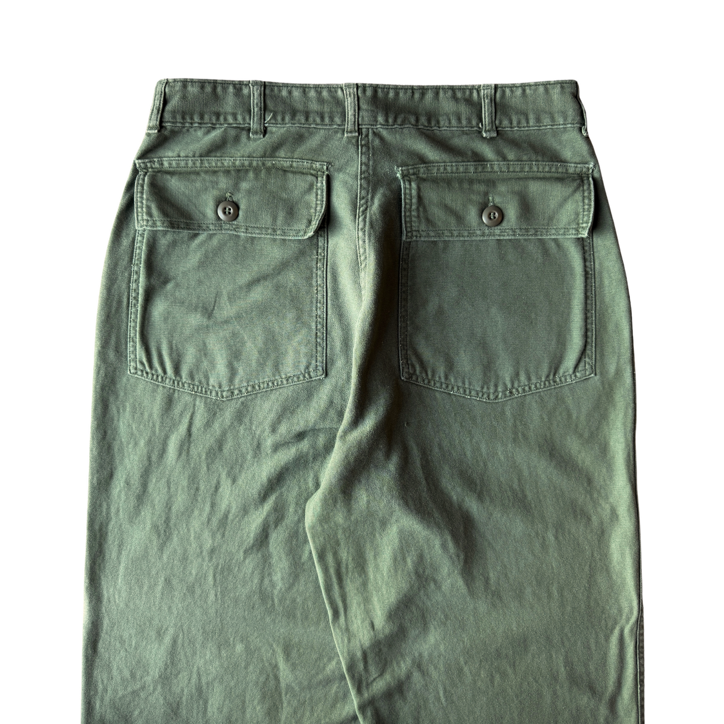 1960s U.S. Army OG 107 Sateen Utility Pants (32)