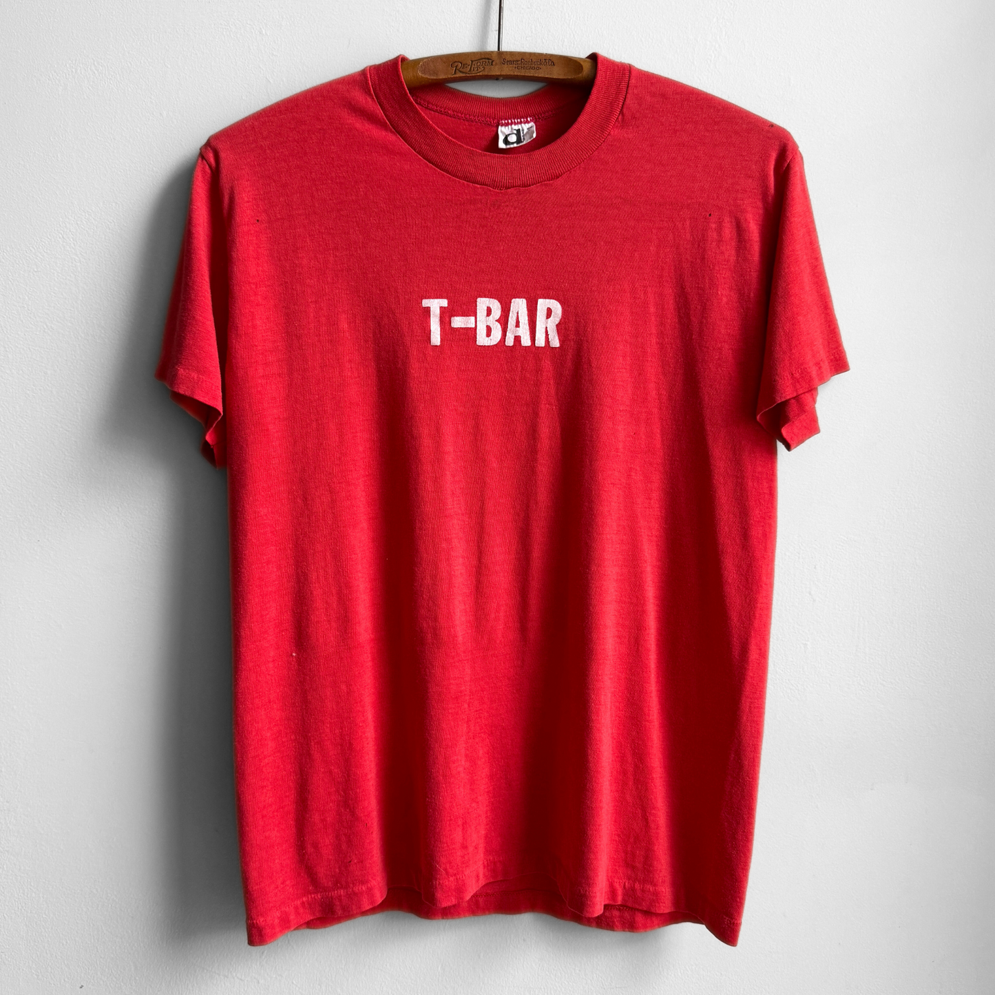 1970s Faded Red T-Bar Graphic Tee