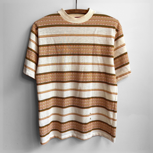 1970s Striped Pattern Knit Tee
