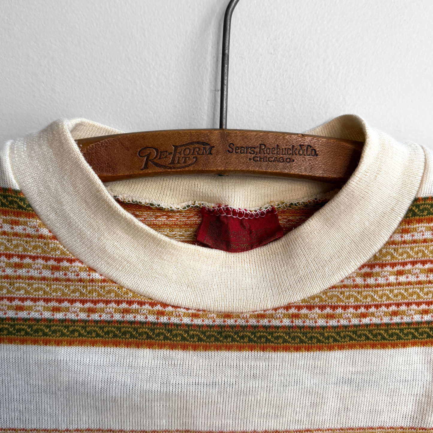 1970s Striped Pattern Knit Tee
