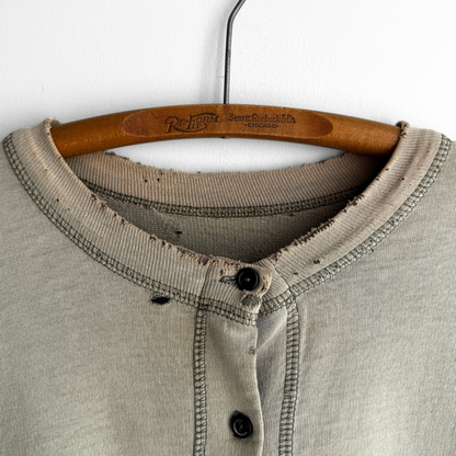 1960s Sun Faded Green Cotton Cardigan