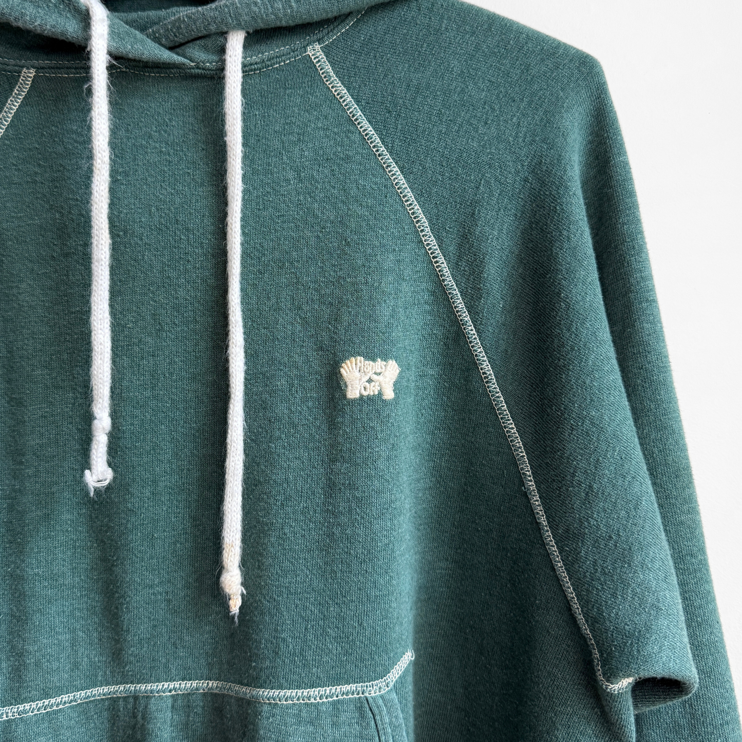 1980s Hands Off Contrast Stitch Hoodie