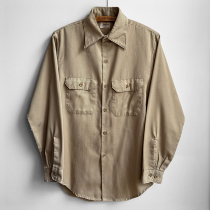 1970s Big Mac Tan Twill Work Shirt