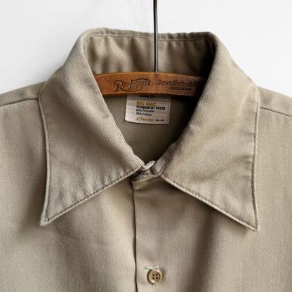 1970s Big Mac Tan Twill Work Shirt
