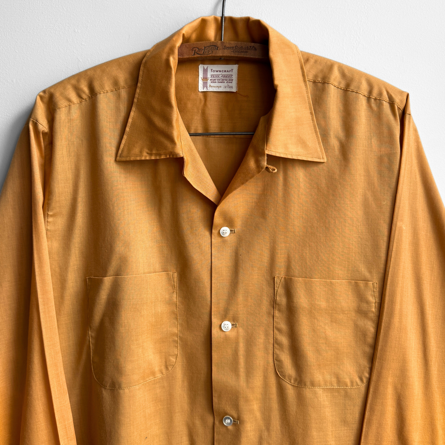1960s Orange Loop Collar Shirt