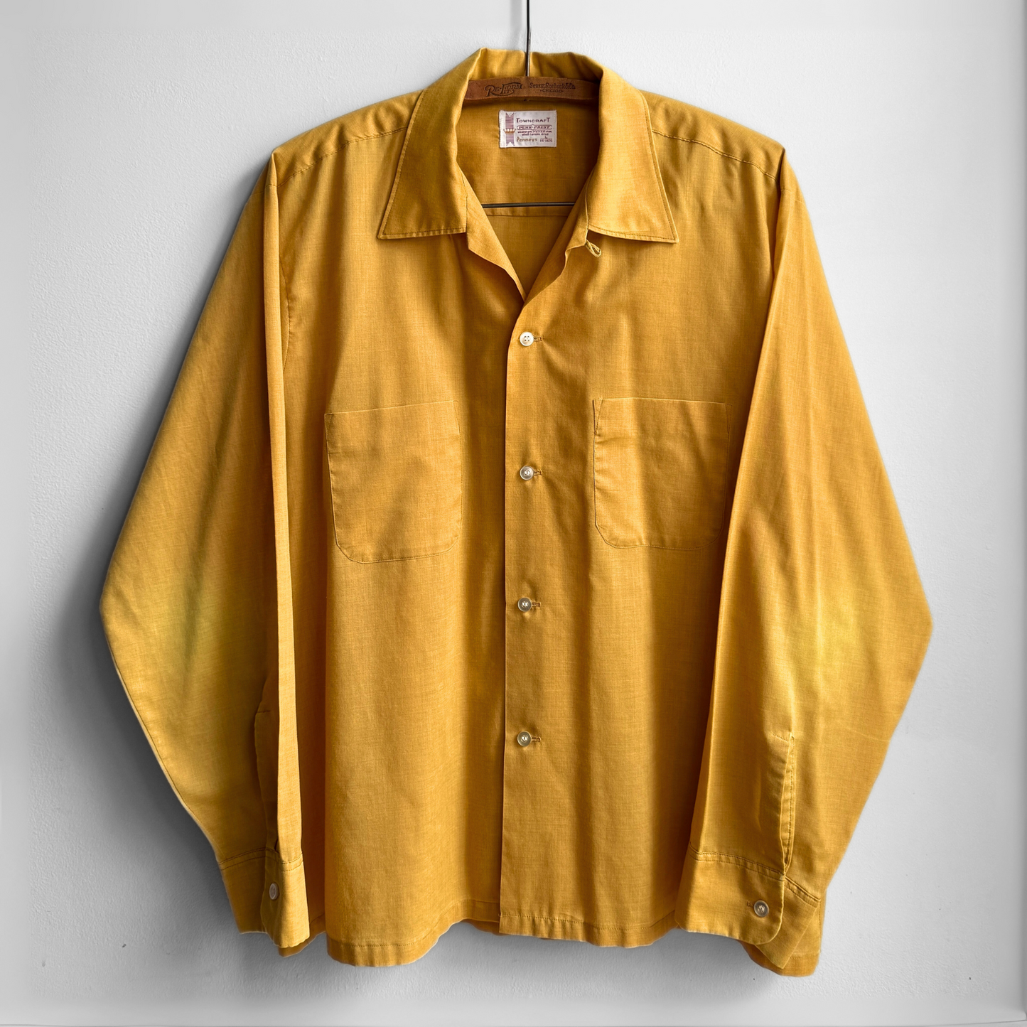 1960s Golden Yellow Loop Collar Shirt