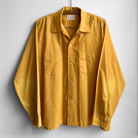 1960s Golden Yellow Loop Collar Shirt
