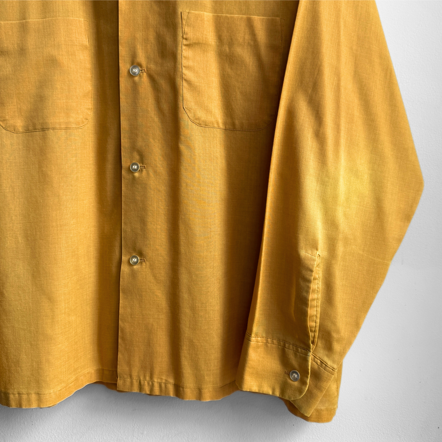 1960s Golden Yellow Loop Collar Shirt