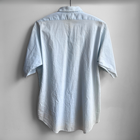 1960s Faded Blue Tapered Dress Shirt