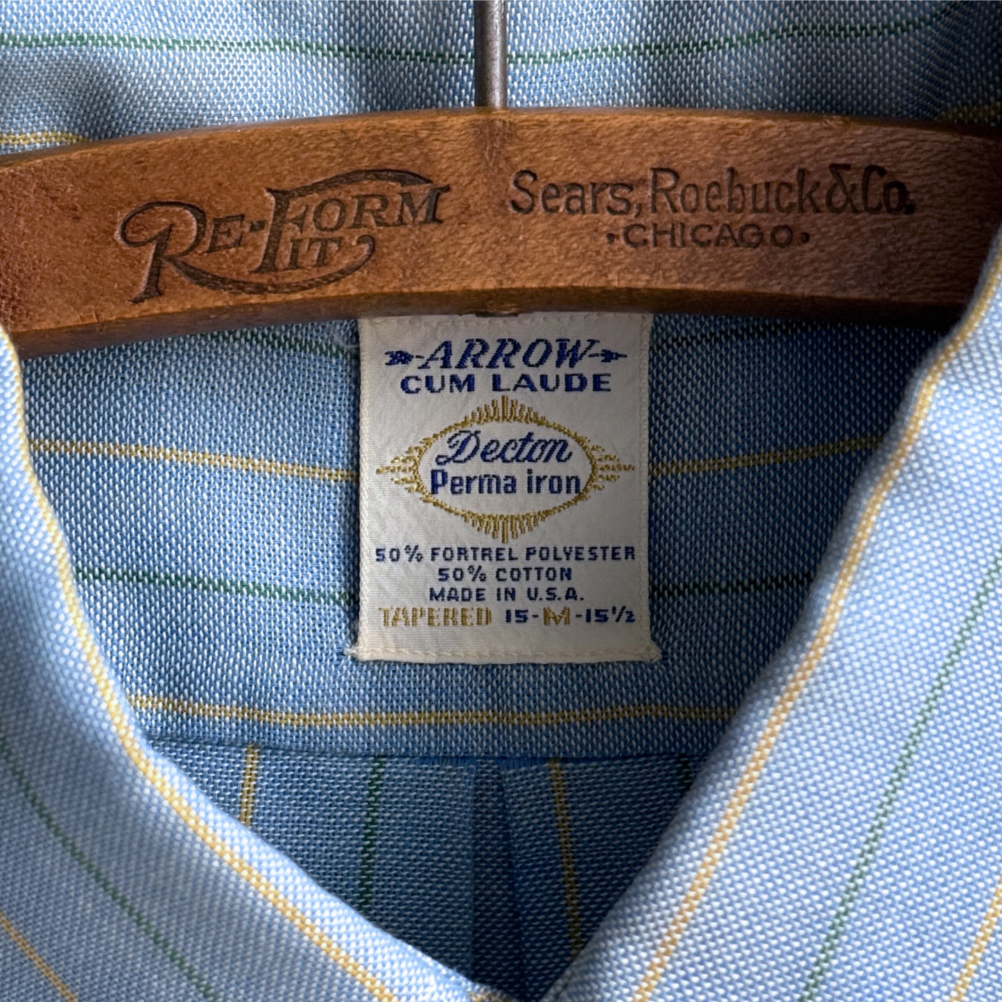 1960s Light Blue Button Down Shirt