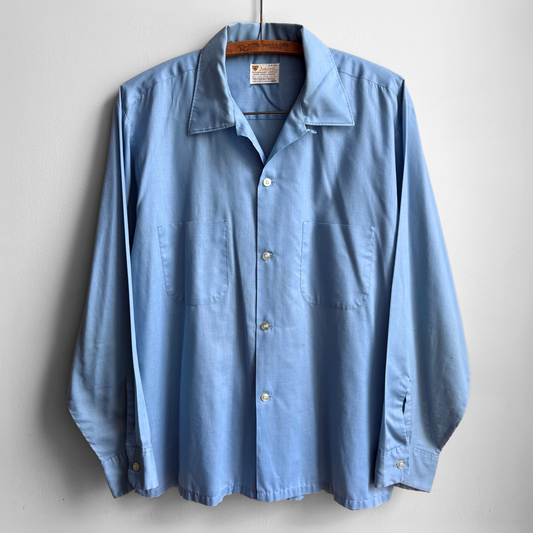 1960s Blue Loop Collar Shirt