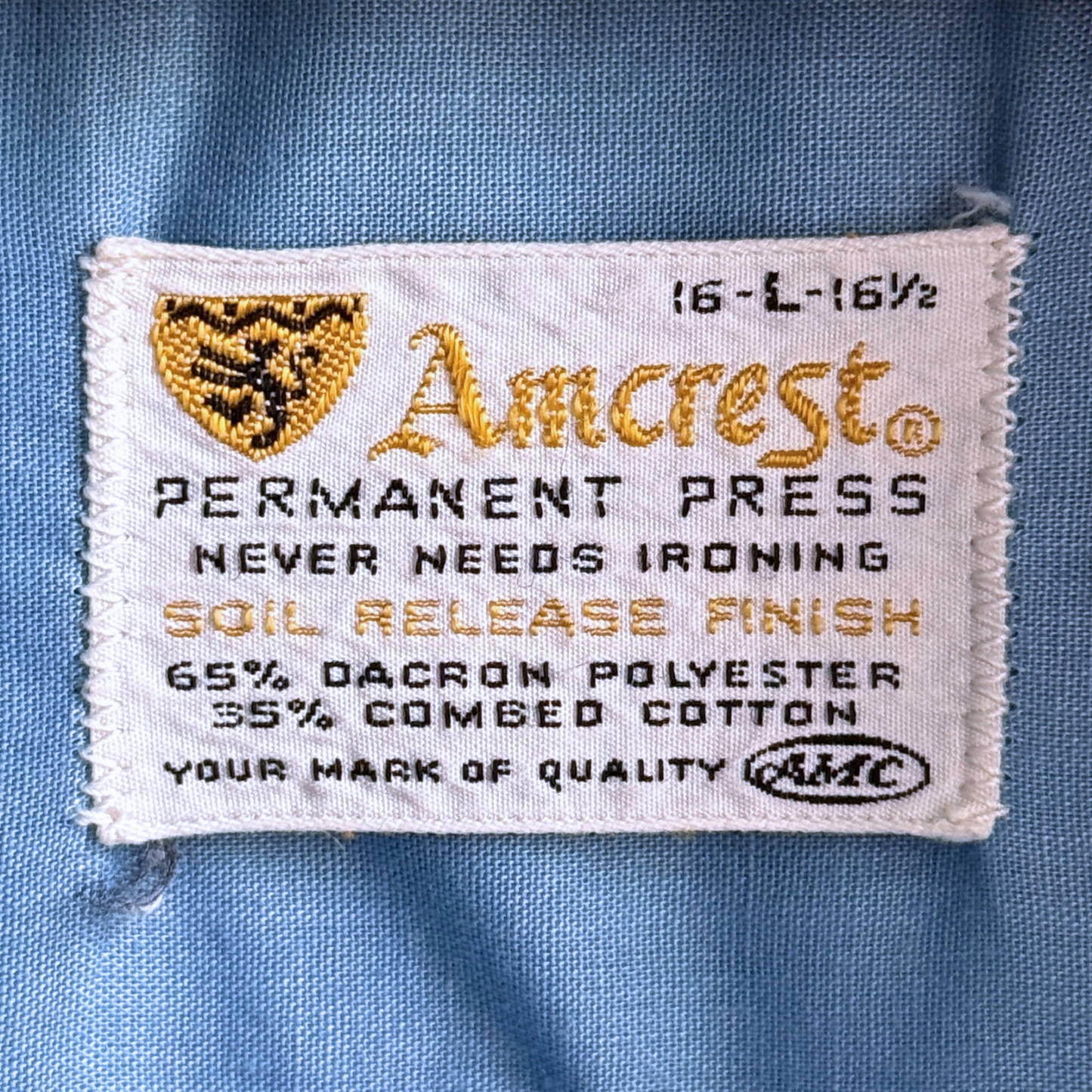 1960s Blue Loop Collar Shirt