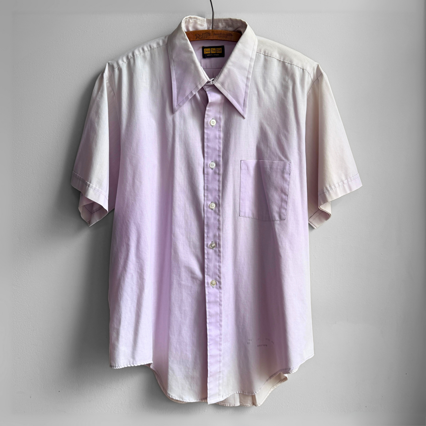 1970s Sun Faded Purple Dress Shirt