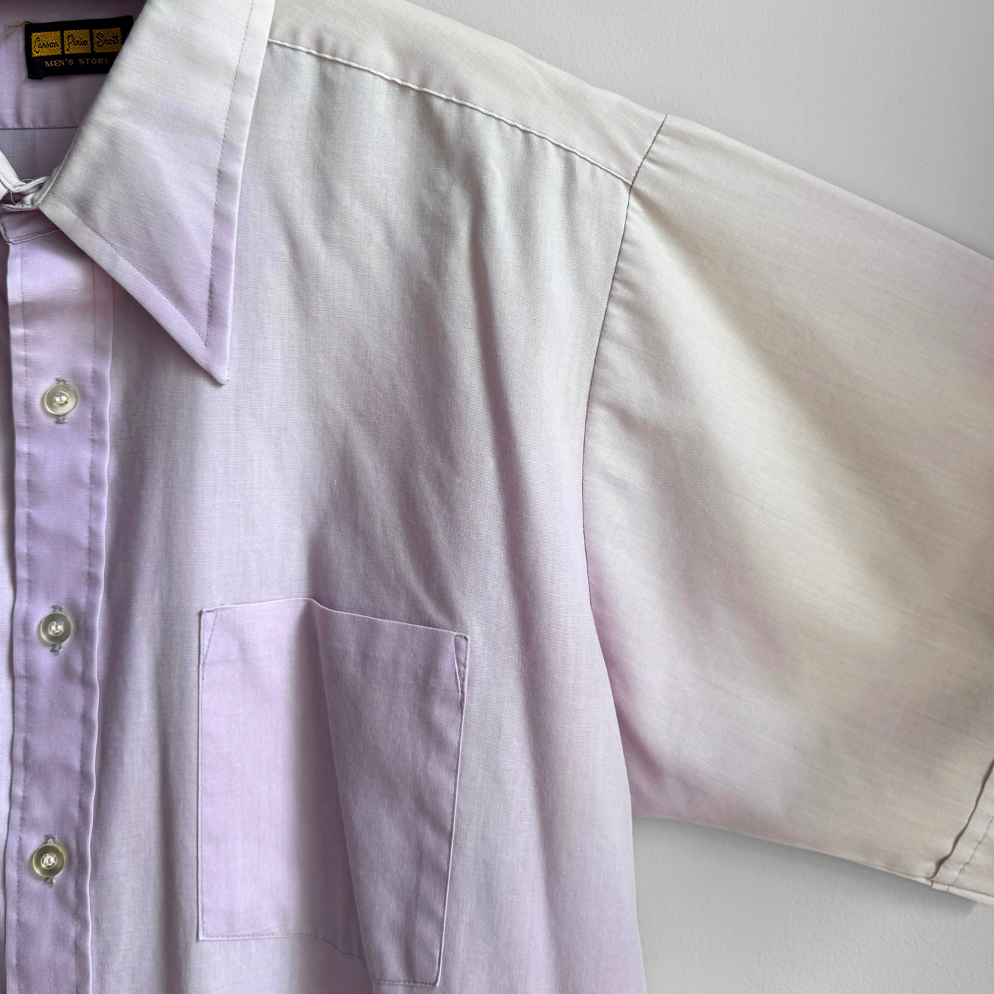 1970s Sun Faded Purple Dress Shirt