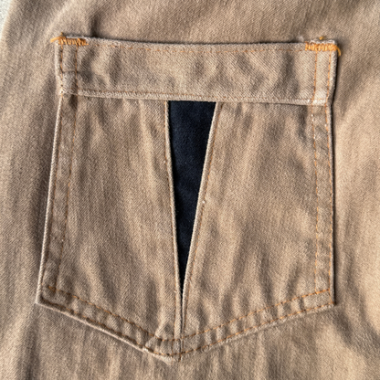 1970s Light Brown Flared Western Pants (30)