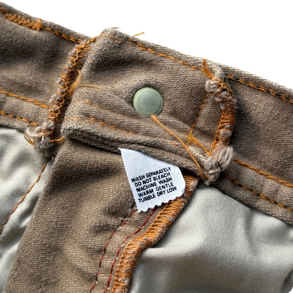 1970s Light Brown Flared Western Pants (30)