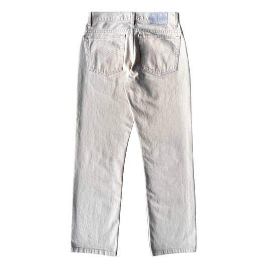 1980s Bone White Straight Fit Western Jeans