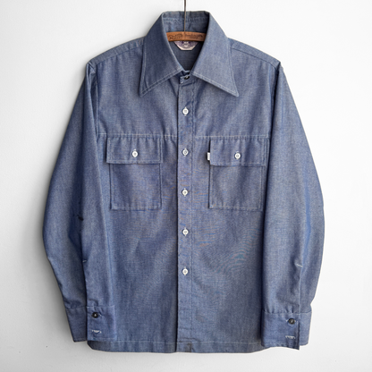 1970s Panatela Big E Chambray Shirt