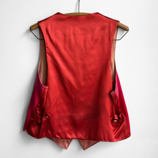 1950s Red Corduroy Vest Waistcoat