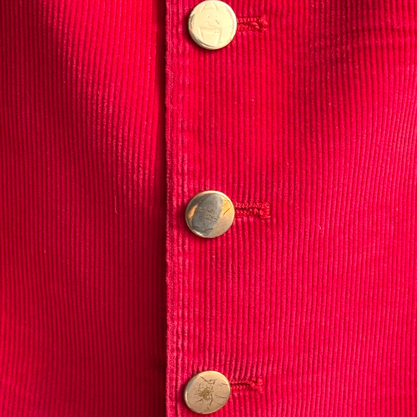 1950s Red Corduroy Vest Waistcoat