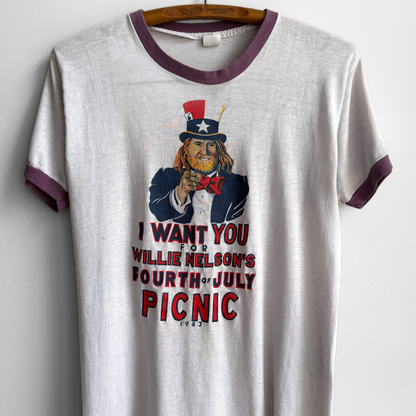 1983 Willie Nelson 4th of July Picnic Tee
