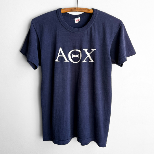 1950s Alpha Theta Chi Flock Print Tee
