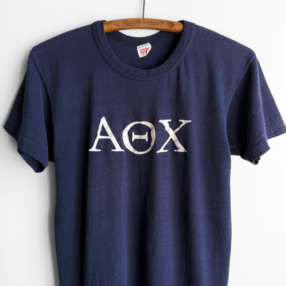 1950s Alpha Theta Chi Flock Print Tee