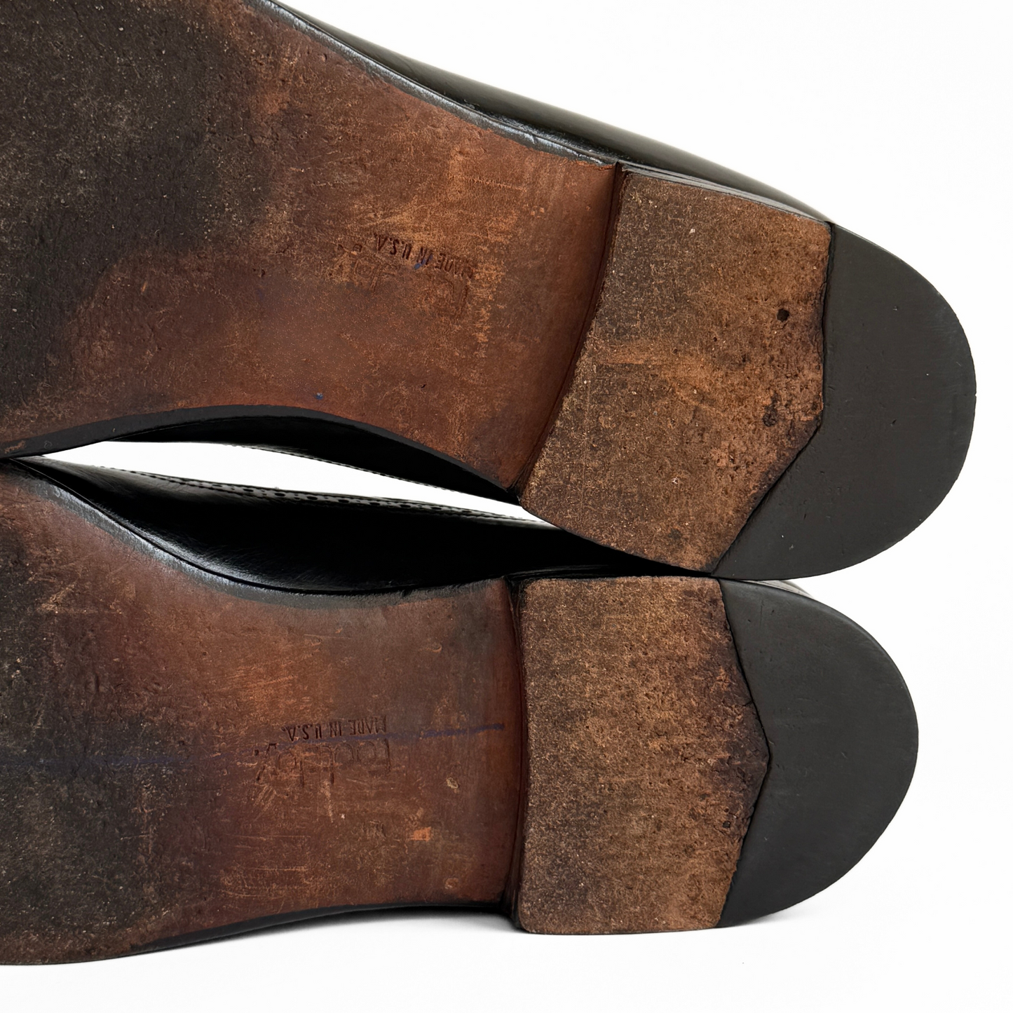 1970s Black Leather Tassel Loafers (10.5)