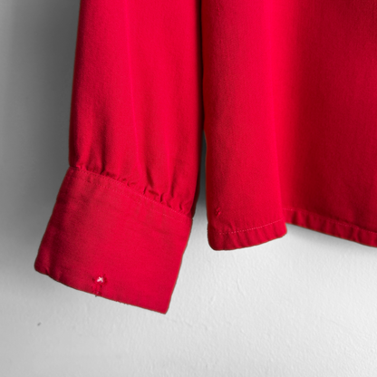 1950s Red & Gold Rayon Shirt