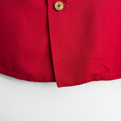 1950s Red & Gold Rayon Shirt
