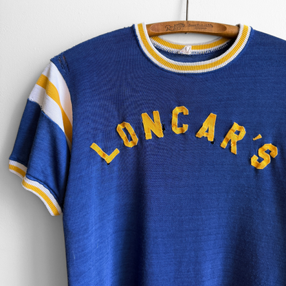 1950s Blue & Yellow Durene Jersey Tee