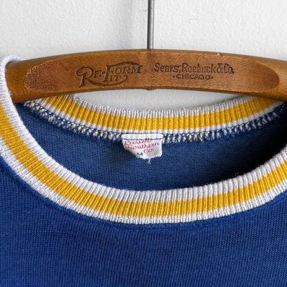 1950s Blue & Yellow Durene Jersey Tee