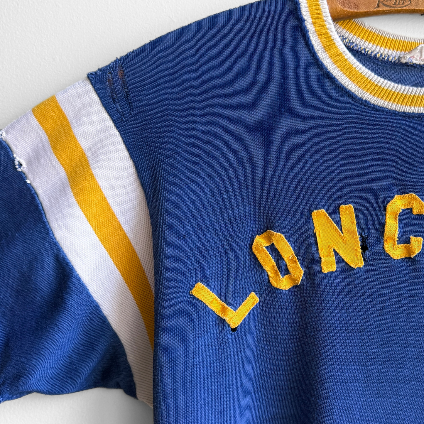1950s Blue & Yellow Durene Jersey Tee