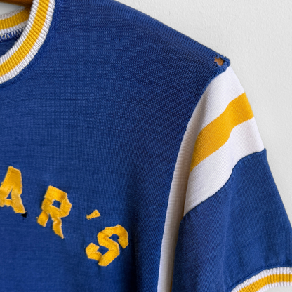 1950s Blue & Yellow Durene Jersey Tee