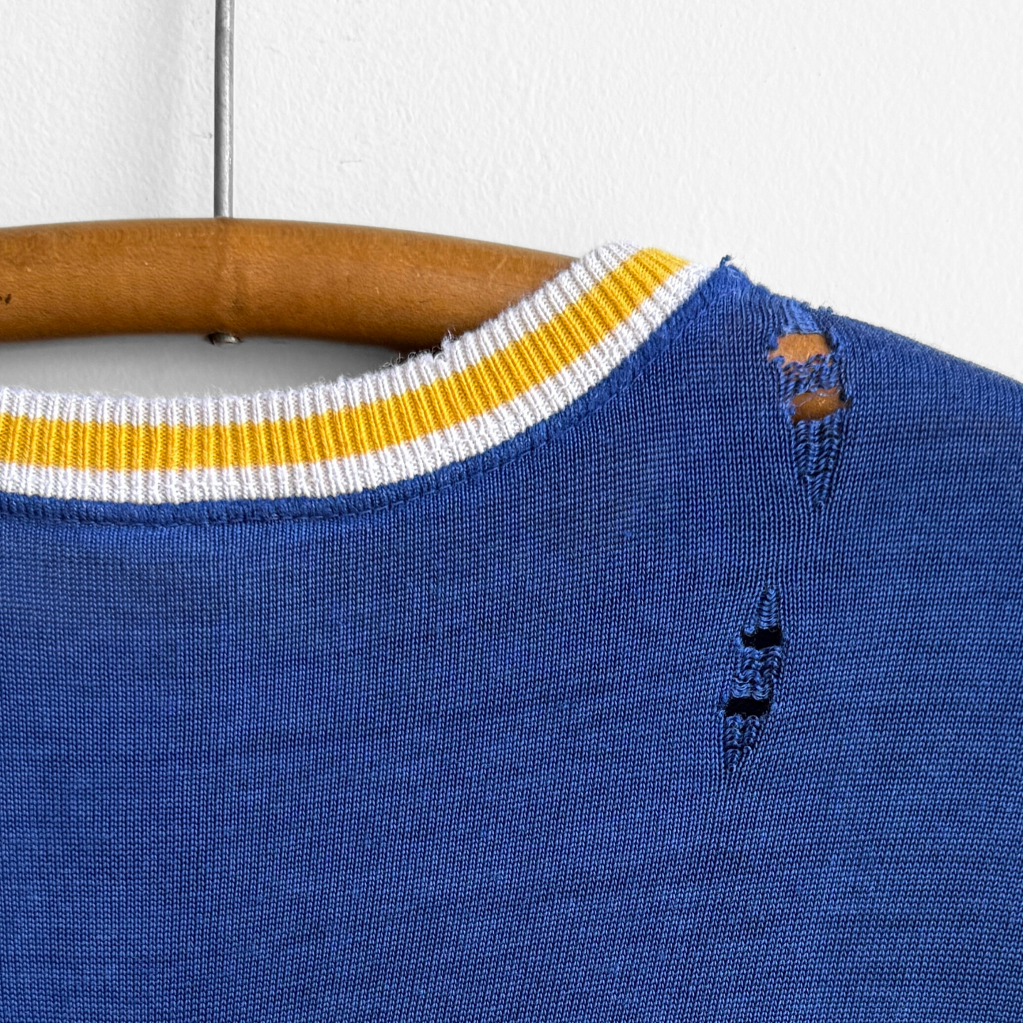 1950s Blue & Yellow Durene Jersey Tee