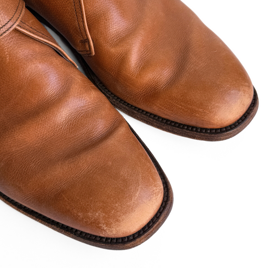 1970s Brown Leather Ankle Buckle Boots (10.5)