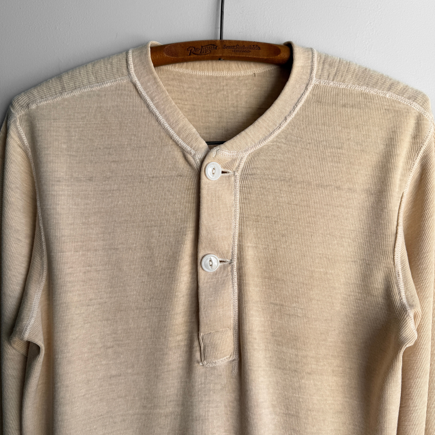 1950s U.S. Army M-1950 Wool Henley Thermal