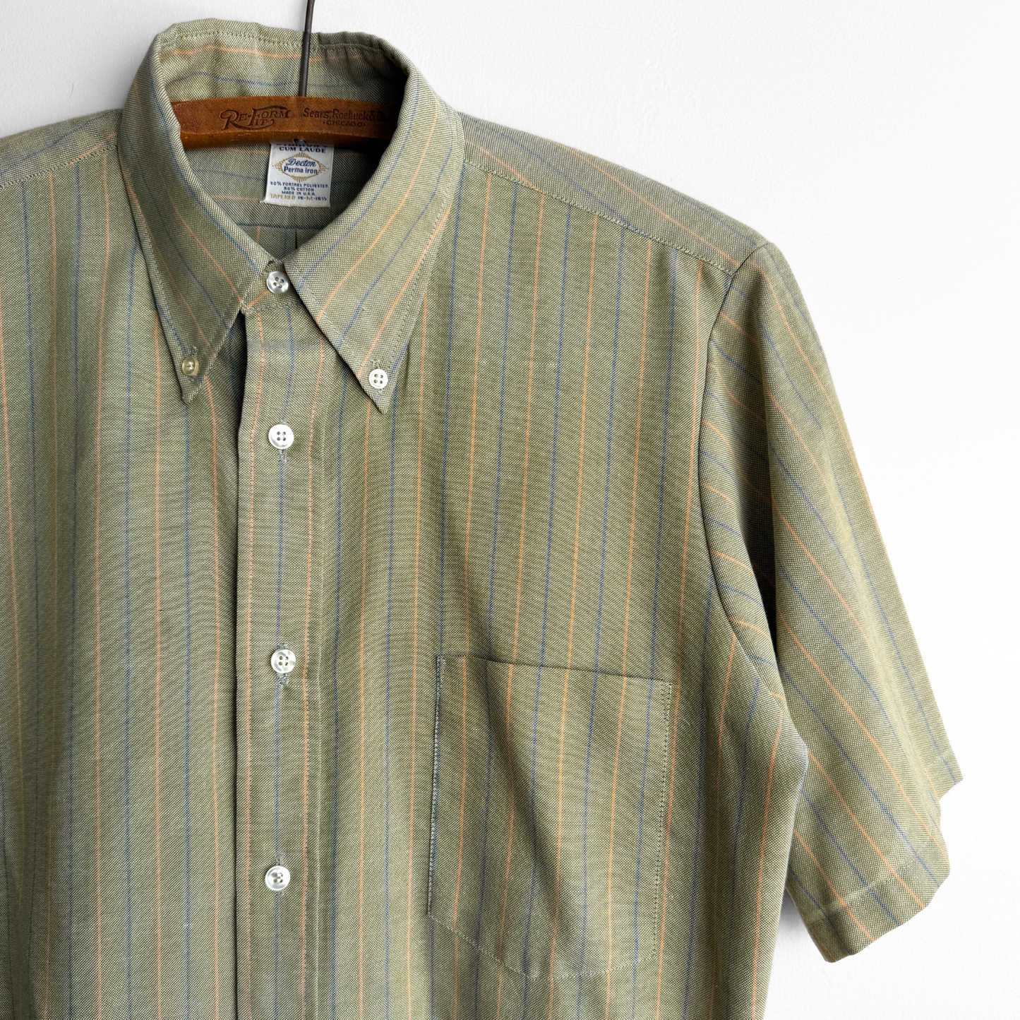1960s Light Green Button Down Shirt