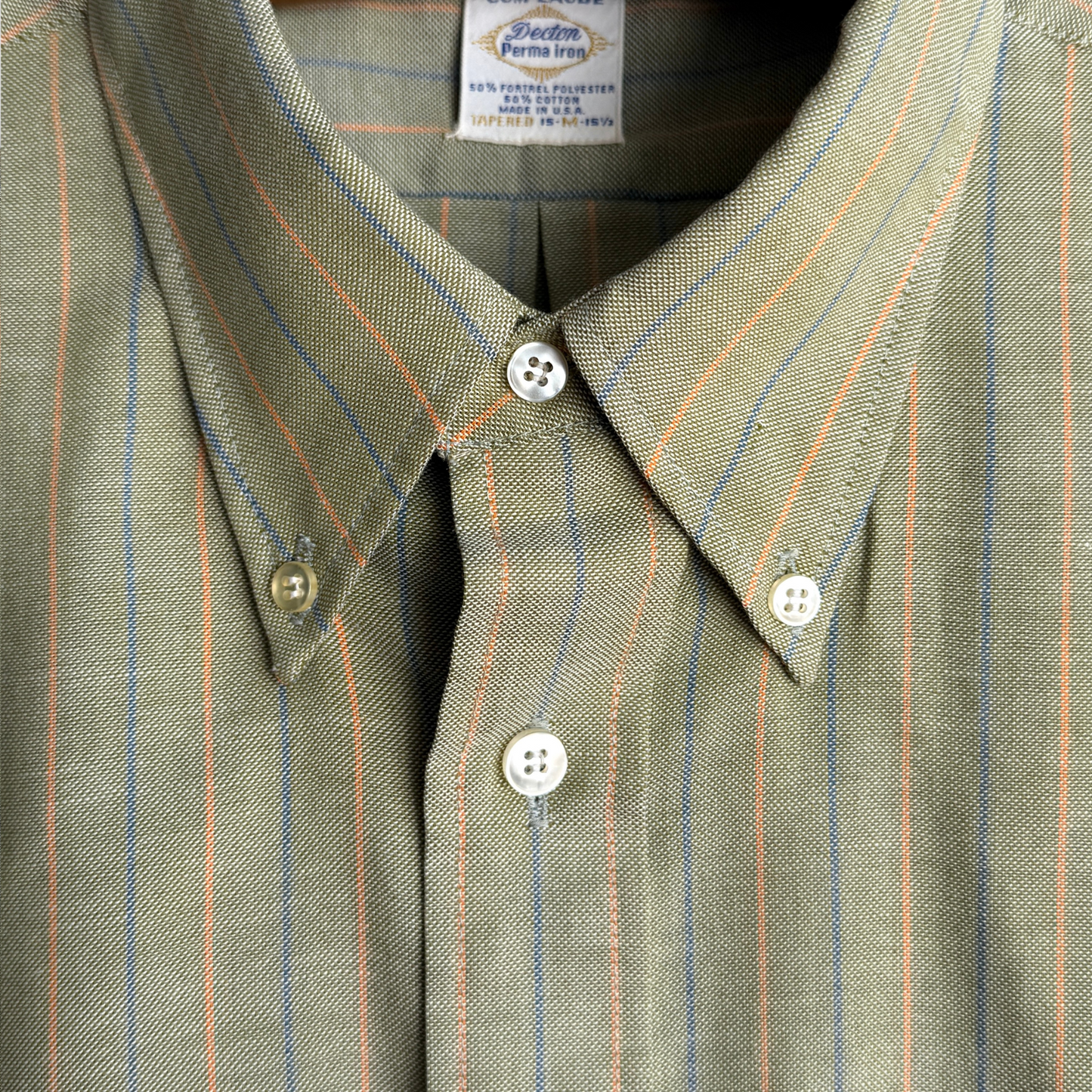1960s Light Green Button Down Shirt
