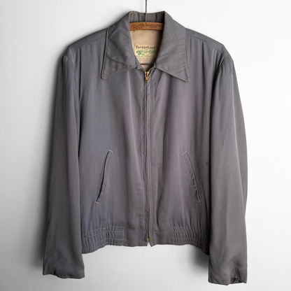 1950s Dark Grey Gabardine Jacket