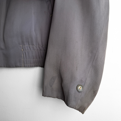 1950s Dark Grey Gabardine Jacket