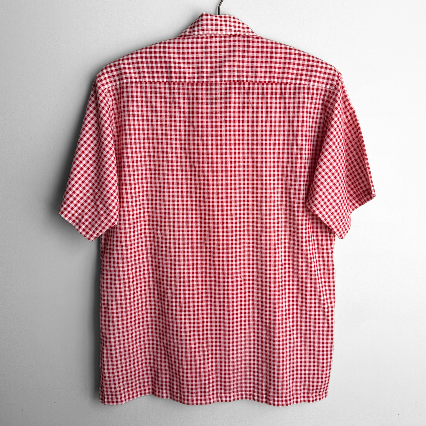 1970s Red & White Check Print Shirt