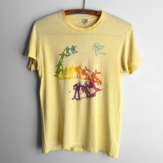 1980s Snow Valley Ski Rainbow Graphic Tee