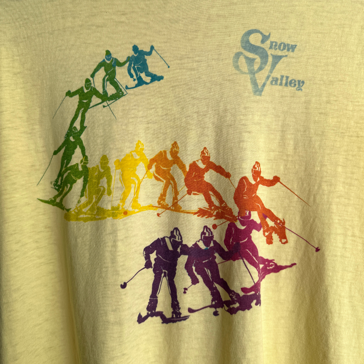 1980s Snow Valley Ski Rainbow Graphic Tee